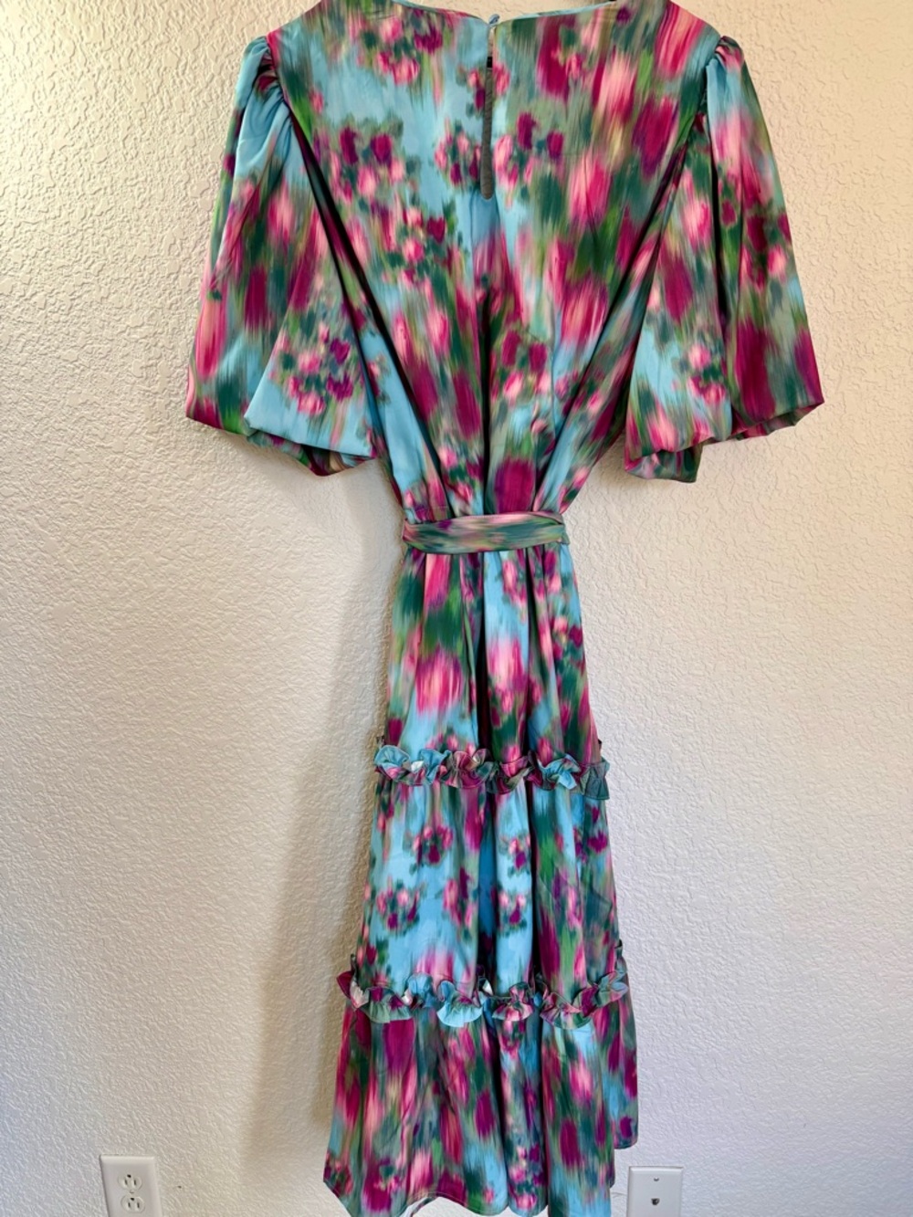 Badgley Mischka Macie Belted Midi Dress |  Cottagecore | NWT - Picture 7 of 14